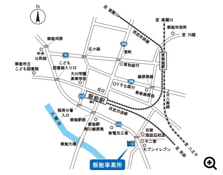 飯能営業所への地図