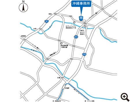 沖縄事務所への地図